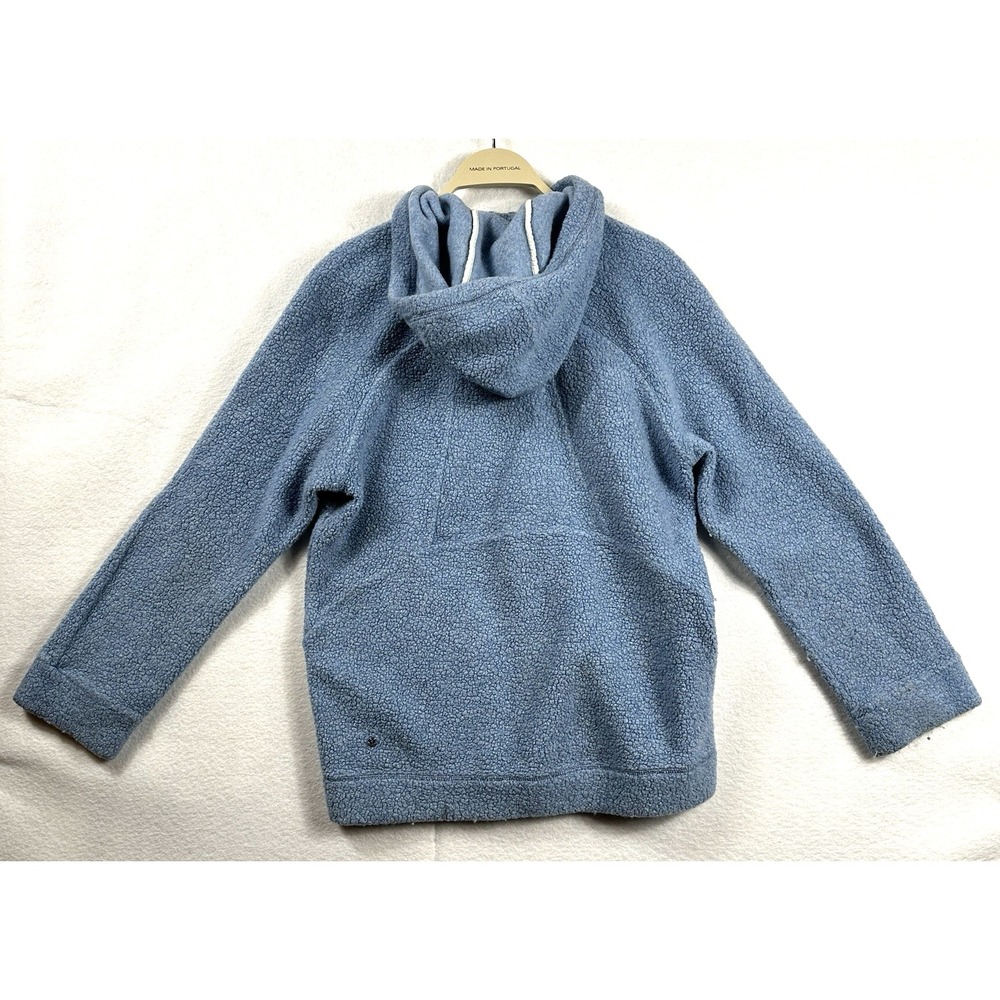 Lululemon Women's Sherpa Hoodie Size 6 Blue Full Zip Wool Blend Fleece - Picture 2 of 6